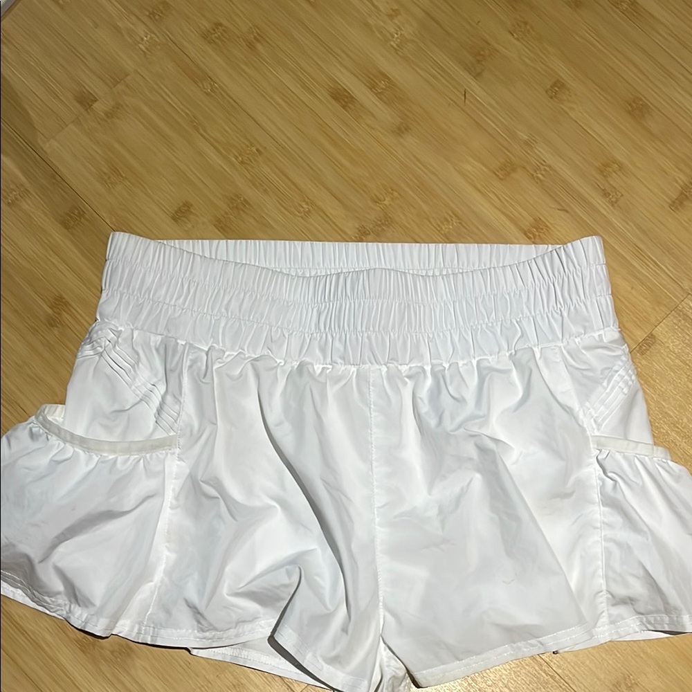 FP Movement White Athletic Shorts